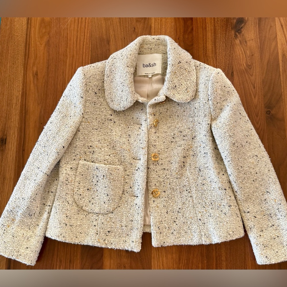 ba&sh Tweed Crop Blazer - Picture 5 of 5